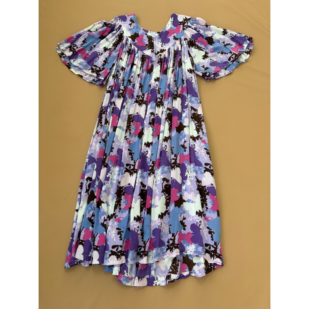 Go Softly Patio Womens Dress Pockets House Muu Muu Boho Large Butterflies Travel